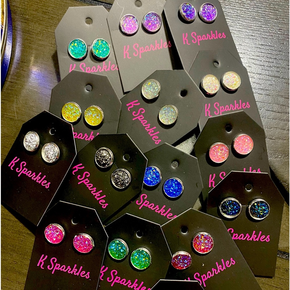 Stud earrings made by me (K Sparkles) 1-$3, 2-$5, 3-$6
